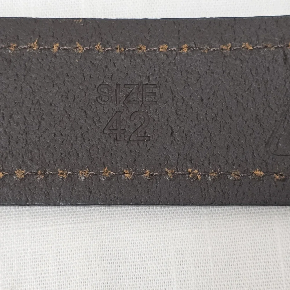 Dickies Genuine Leather Belt Brown Matte Black Buckle Size 42 Men's New